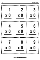 Multiplication Flash Card Template Printable pdf