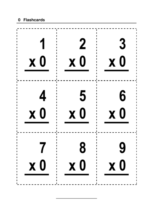 Multiplication Flash Cards Printable Pdf Customize and Print