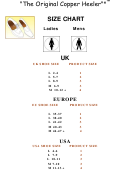The Original Copper Heeler Shoe Size Chart