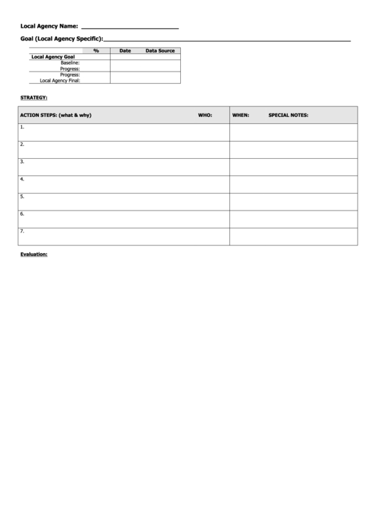 Action Plan Template Printable pdf
