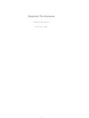 Linguistic Development Research Paper Printable pdf