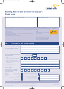 Housing Benefit And Council Tax Support Claim Form Printable pdf