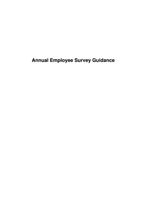 Annual Employee Survey Template