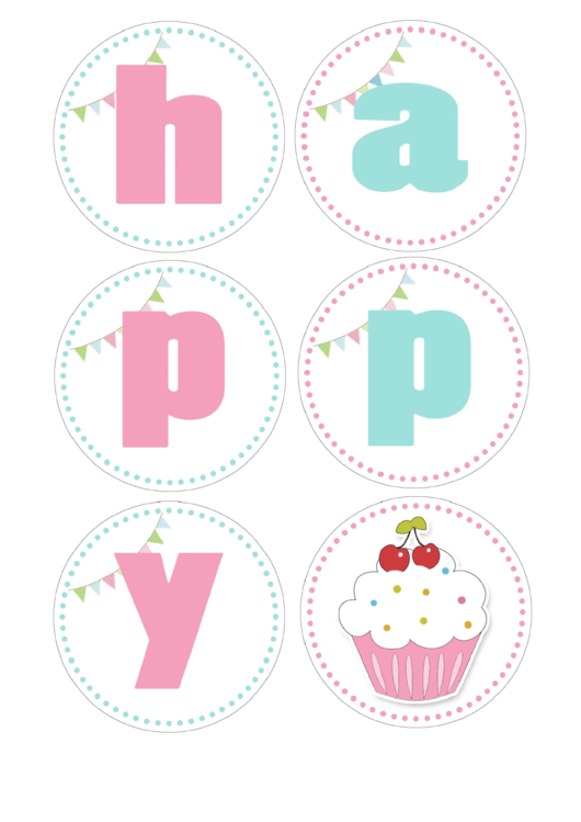 Cupcake Birthday Banner