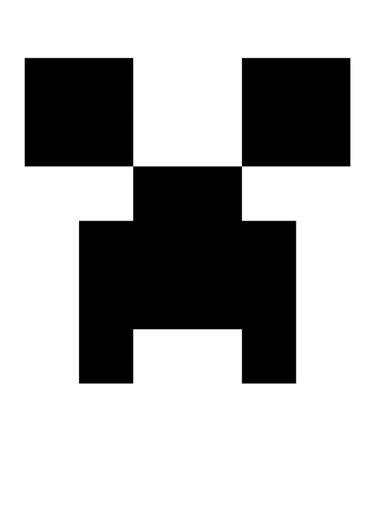 Minecraft Creeper Face Template Printable pdf