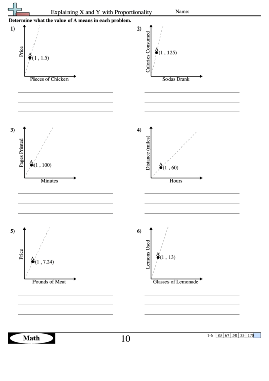 Explaining X And Y With Proportionality Worksheet Template Printable pdf