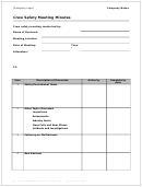 Crew Safety Meeting Minutes Template