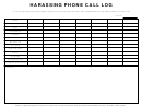 Daily Harassing Phone Call Log Template