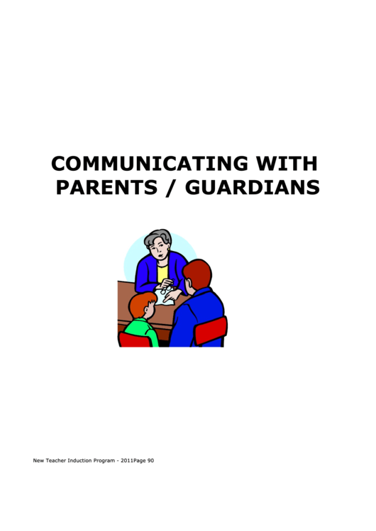 Communicating With Parents / Guardians Printable pdf