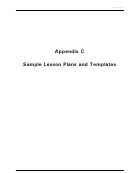 Sample Lesson Plans And Templates