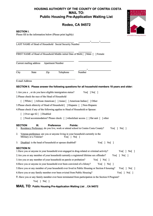 p g county housing waitinglist