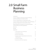 Small Farm Business Planning Templates And Instrucitons Printable pdf