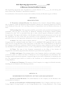 Delaware Limited Liability Company Operating Agreement Template