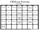 Chalean Extreme Workout Schedule