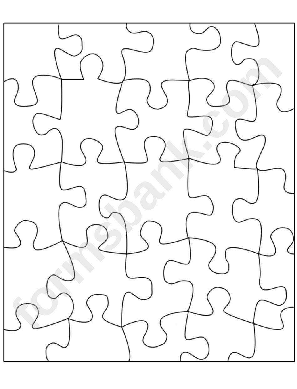 Blank Jigsaw Puzzle Template Printable Pdf Download