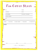 Yellow Fax Cover Sheet