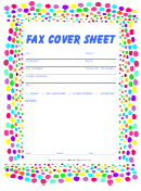 Fax Cover Sheet - Rainbow Dots