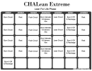Chalean Extreme Workout Schedule Lean For Life Phase