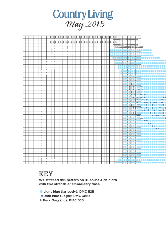 Country Living Cross-Stitch Pattern - Jar Printable pdf