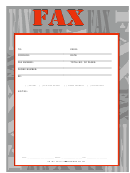 Fax Cover Sheet - Gray Camo