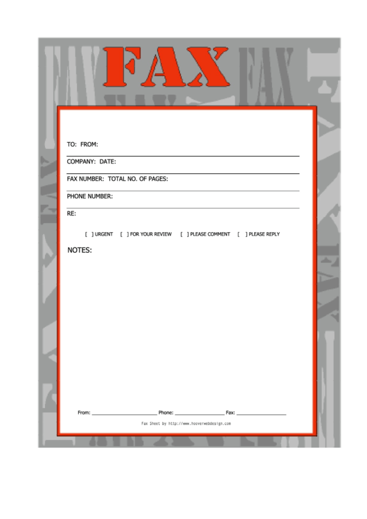 Fax Cover Sheet - Gray Camo Printable pdf