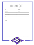 Fax Cover Sheet - Purple