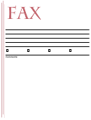 Fillable Fax Cover Sheet - Red