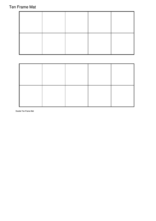 Blank Double Ten-Frame Place Value Template Printable pdf