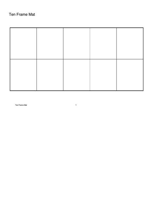 Blank Ten Frame Place Value Template Printable pdf