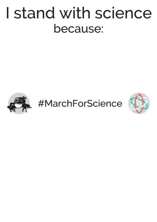 March For Science Sign Printable pdf
