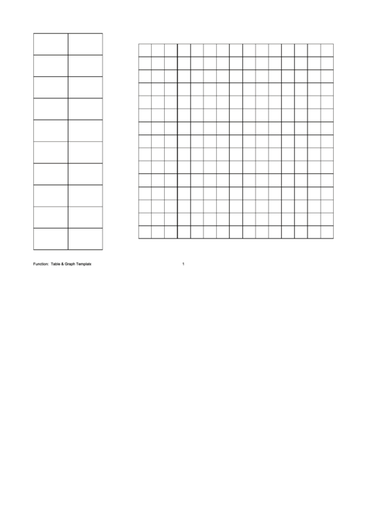 Function: Table & Graph Template Printable pdf