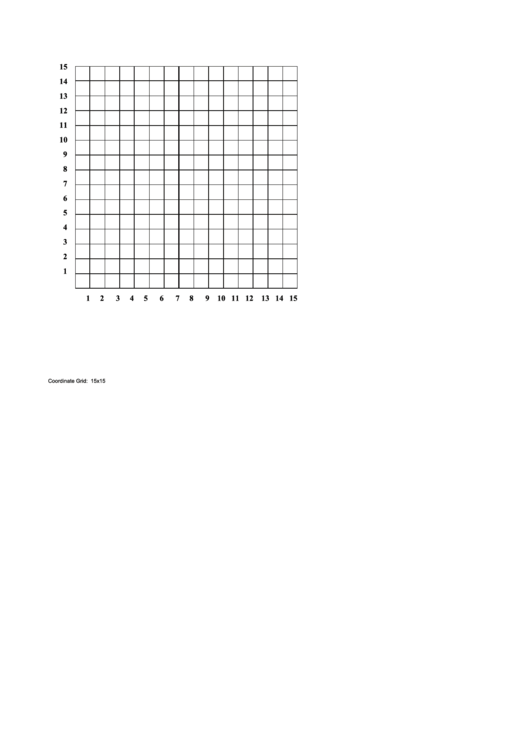 Coordinate Grid Template Printable pdf
