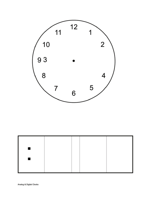 Clock Template Printable pdf