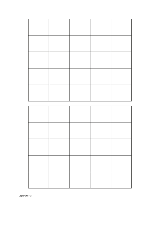 Logic Grid Template Printable pdf