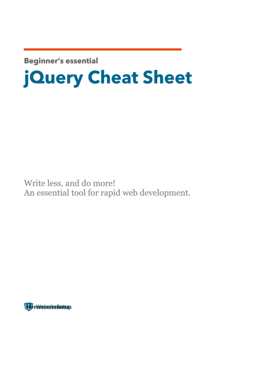 Jquery Cheat Sheet Printable pdf