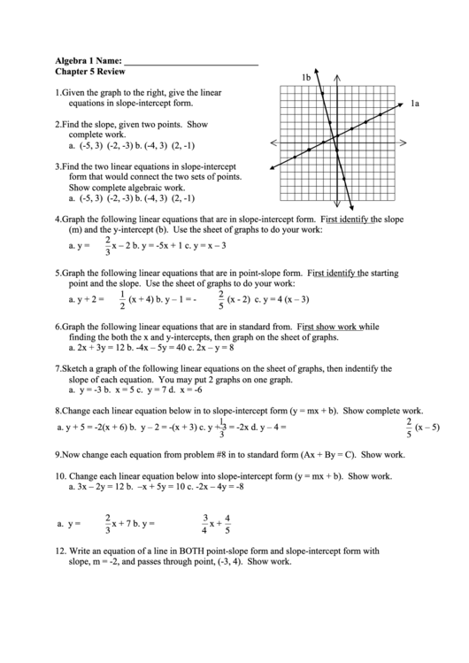 A1 Ch5 Unit Review Printable Pdf Download