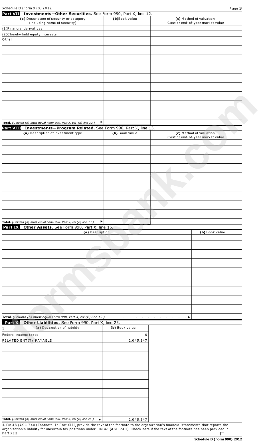 2012 Tax Documents Form 990
