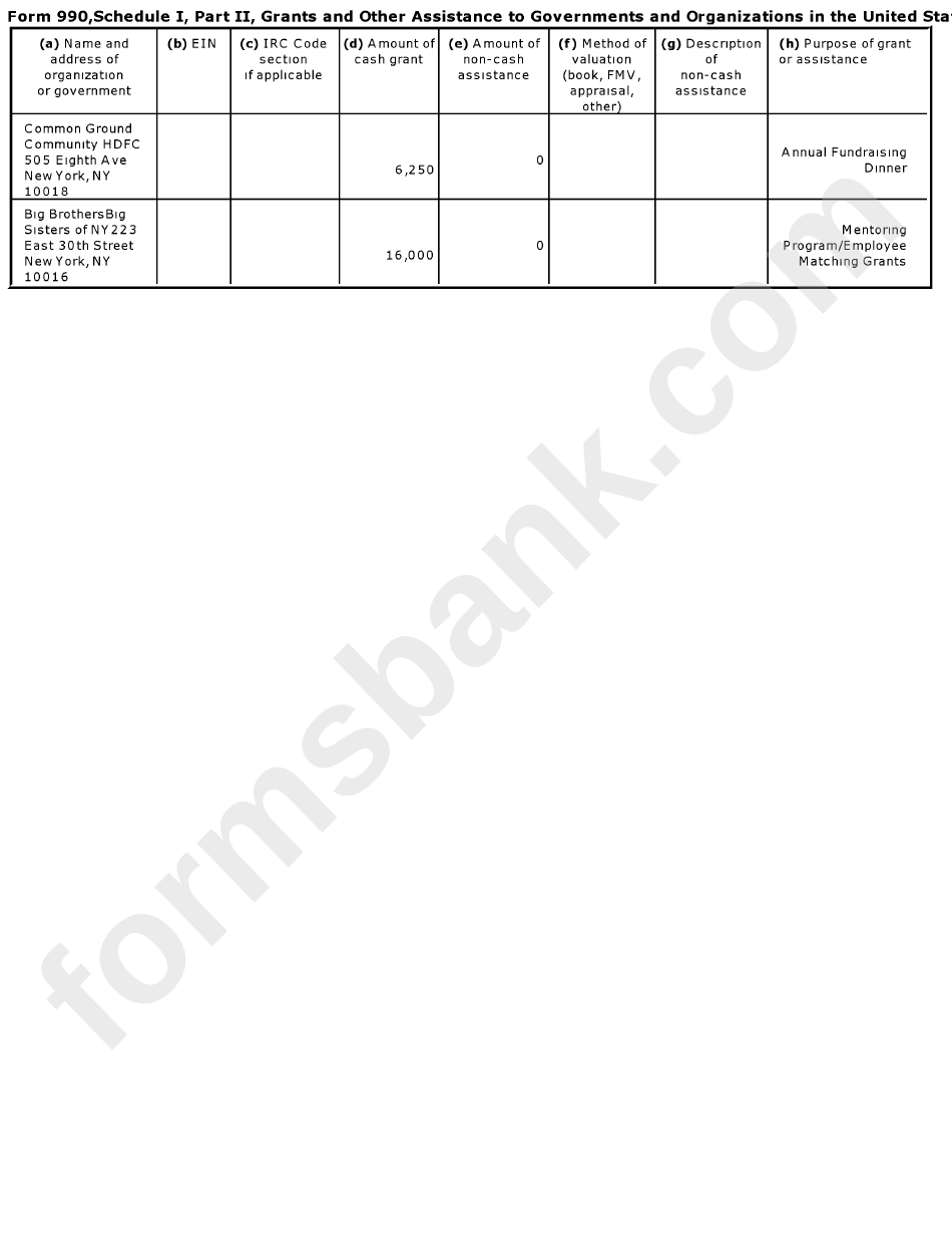 Form 990 2011 Sample