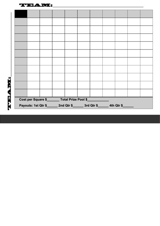 Team Schedule Printable pdf