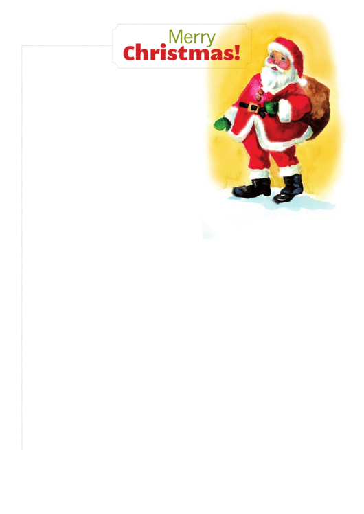 Christmas Letter Writing Template Printable pdf