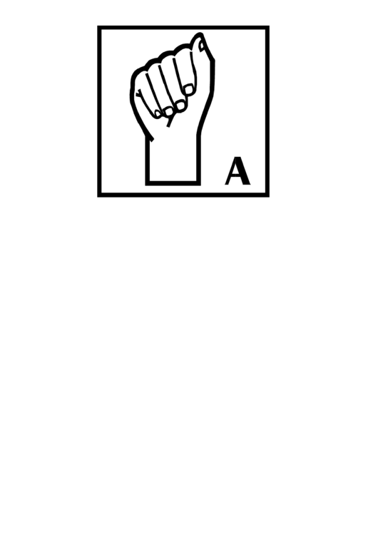 Sign Language Alphabet Chart Printable pdf
