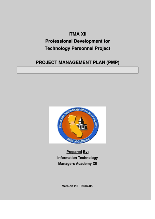 Project Management Plan Printable pdf