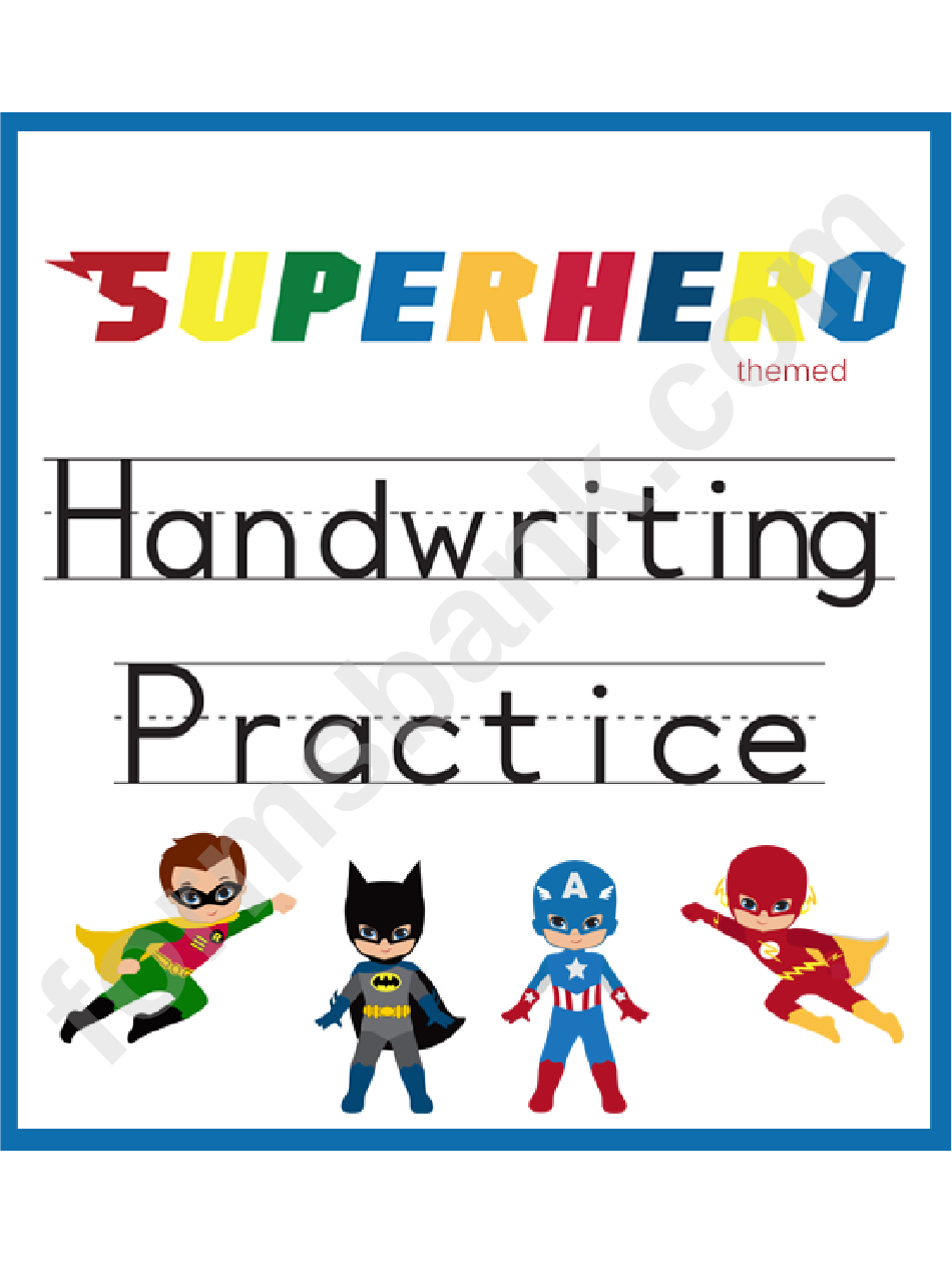 Handwriting Practice - Superhero
