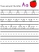 Alphabet Handwriting Practice Sheet