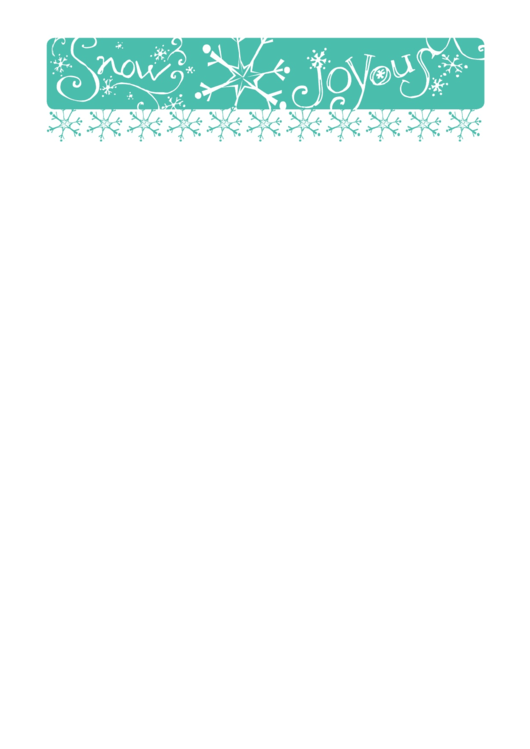 Christmas Writing Paper Template Printable pdf