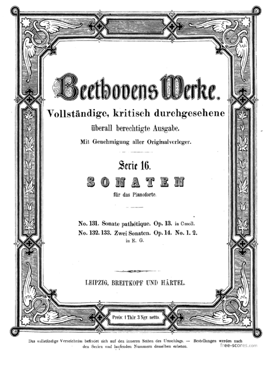 Sonate Pathetique Beethoven Sheet Music Printable pdf
