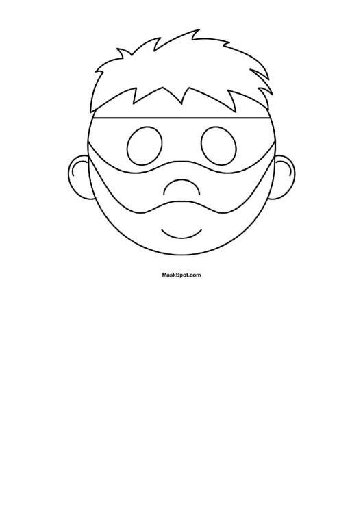Burglar Mask Template To Color Printable pdf