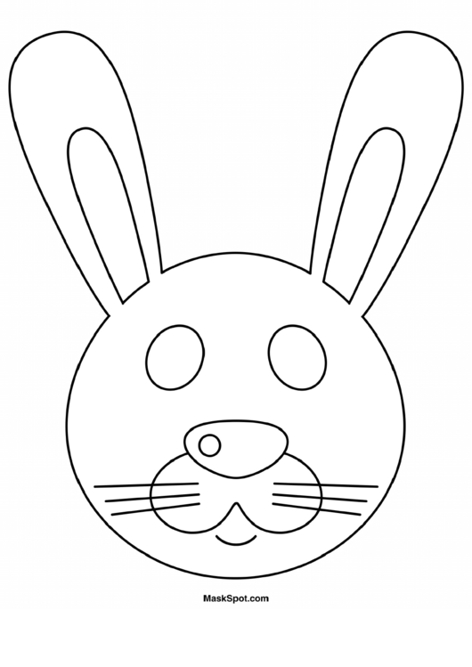 Rabbit Mask Template To Color Printable Pdf Download