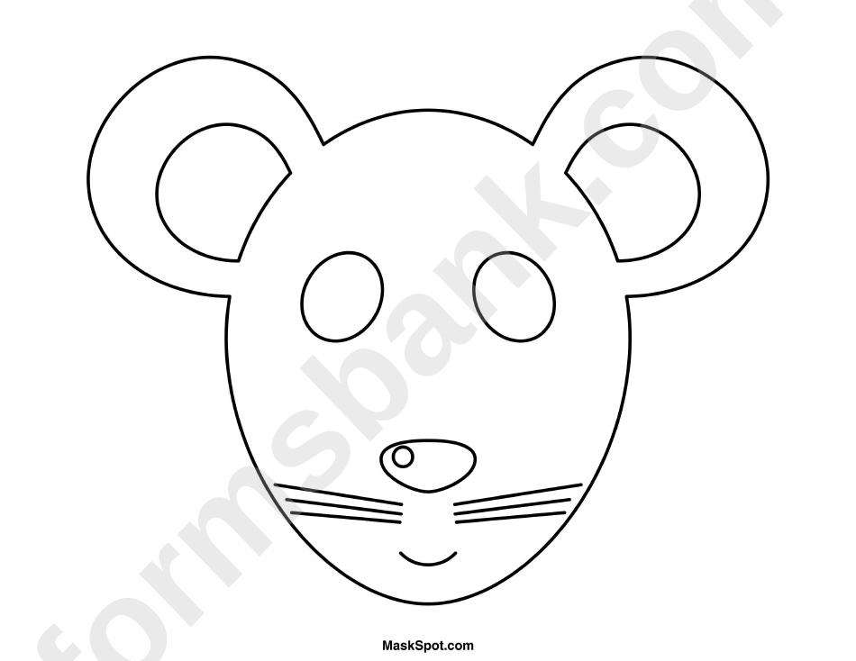 Mouse Mask Template To Color