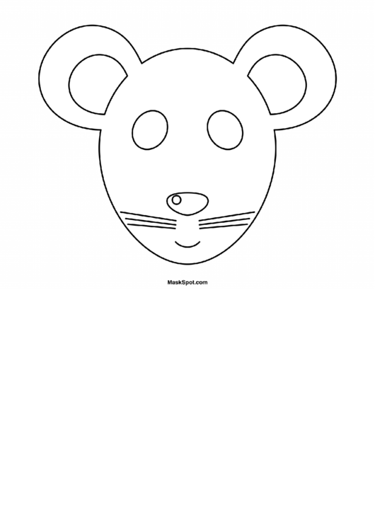 Mouse Mask Template To Color